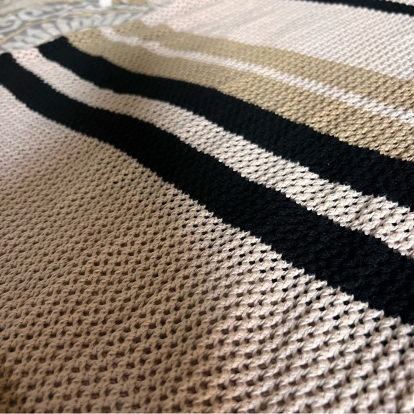 SABO Quinn striped crochet knit cotton short sleeve top, size Large - Picture 9 of 10